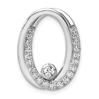 14K Weißgold 0,5 ct. Labordiamant VS/SI+ G+ Doppeloval-Ketten-Gleitanhänger