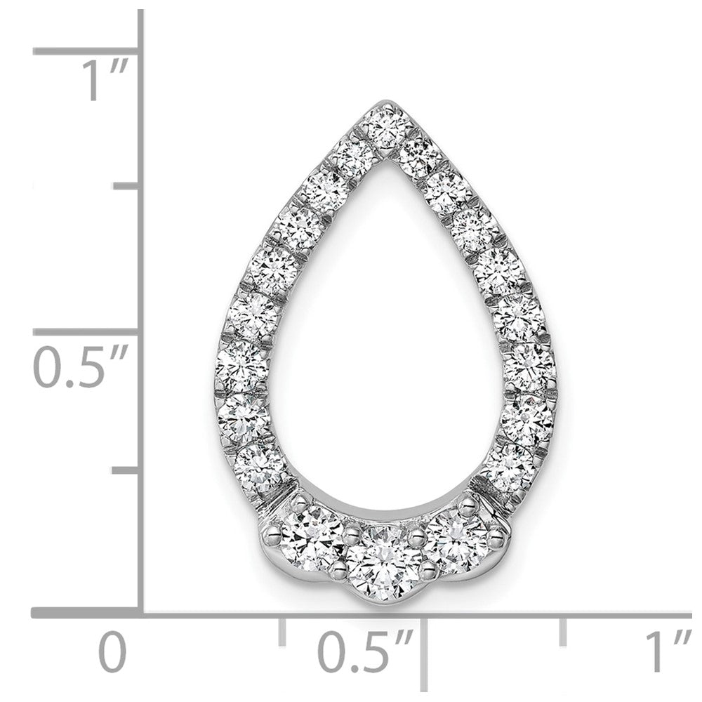 14K Weißgold Im Labor Gezüchtet Diamant Vs/si+ G+ Tropfen Kette Anhänger