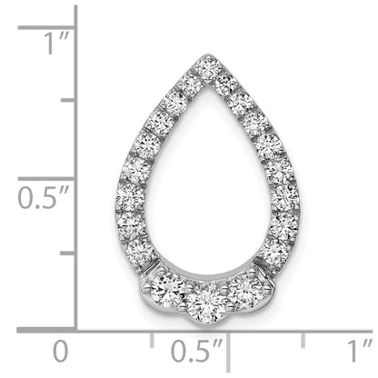 14K Weißgold Im Labor Gezüchtet Diamant Vs/si+ G+ Tropfen Kette Anhänger