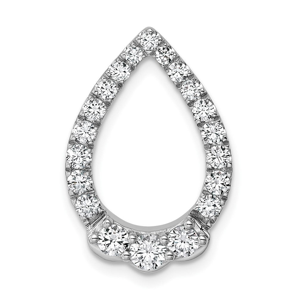 14K Weißgold Im Labor Gezüchtet Diamant Vs/si+ G+ Tropfen Kette Anhänger