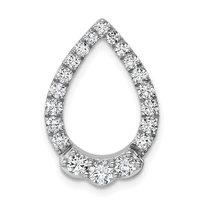 14K Weißgold Im Labor Gezüchtet Diamant Vs/si+ G+ Tropfen Kette Anhänger