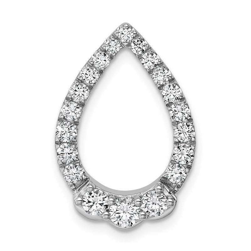 14K Weißgold Im Labor Gezüchtet Diamant Vs/si+ G+ Tropfen Kette Anhänger