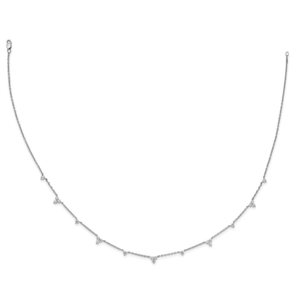 14K Weißgold 1 3/4 Ct. Im Labor Gezüchtet Diamant Vs/si+ G+ Eleven Station 18 Zoll Halskette