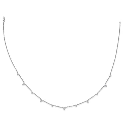 14K Weißgold 1 3/4 Ct. Im Labor Gezüchtet Diamant Vs/si+ G+ Eleven Station 18 Zoll Halskette
