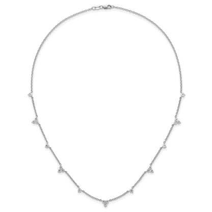 14K Weißgold 1 3/4 Ct. Im Labor Gezüchtet Diamant Vs/si+ G+ Eleven Station 18 Zoll Halskette