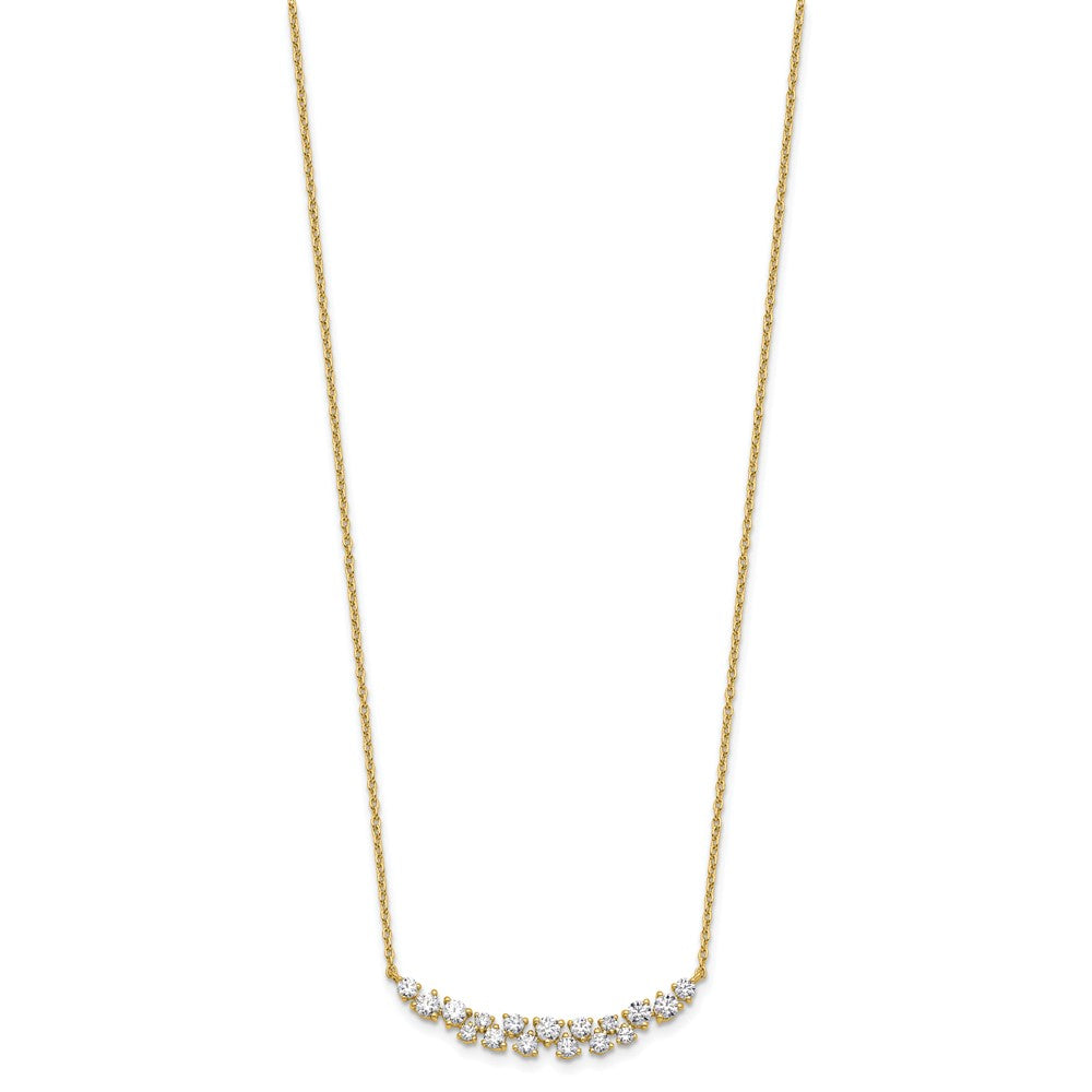 14K Gelbgold 7/8 Ct. Im Labor Gezüchtet Diamant Vs/si+ G+ 17.75 Zoll Fantasie Stab Halskette
