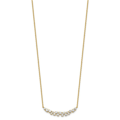 14K Gelbgold 7/8 Ct. Im Labor Gezüchtet Diamant Vs/si+ G+ 17.75 Zoll Fantasie Stab Halskette