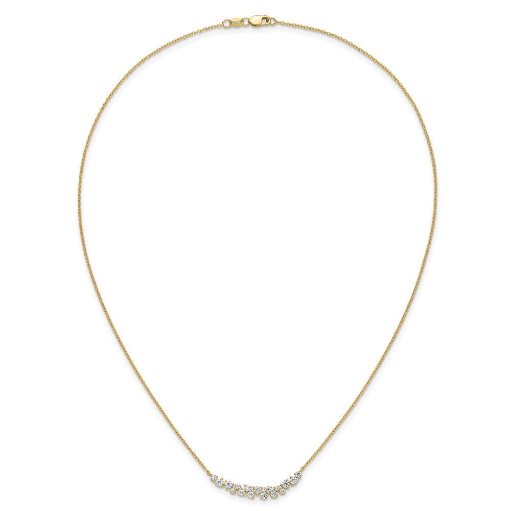 14K Gelbgold 7/8 Ct. Im Labor Gezüchtet Diamant Vs/si+ G+ 17.75 Zoll Fantasie Stab Halskette