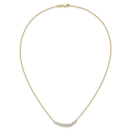 14K Gelbgold 7/8 Ct. Im Labor Gezüchtet Diamant Vs/si+ G+ 17.75 Zoll Fantasie Stab Halskette