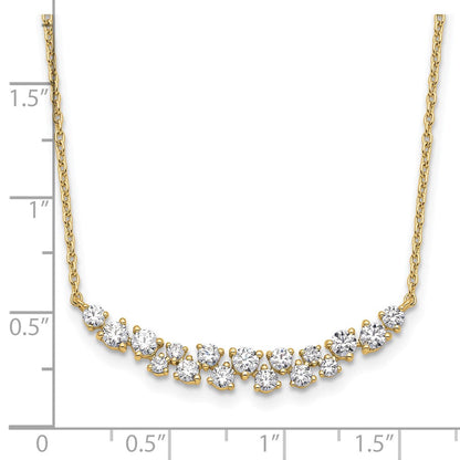 14K Gelbgold 7/8 Ct. Im Labor Gezüchtet Diamant Vs/si+ G+ 17.75 Zoll Fantasie Stab Halskette