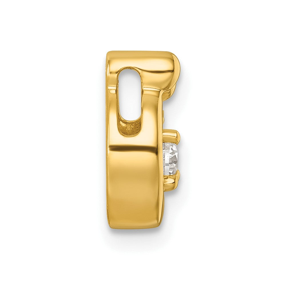 14K Gelbgold 1 Echt Geburtsstein und Diamant. Mutter/child Kette Anhänger
