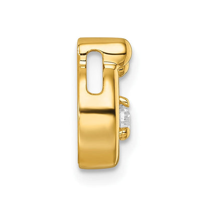 14K Gelbgold 2 Synthetisch Geburtsstein und Diamant. Mutter/child Kette Anhänger