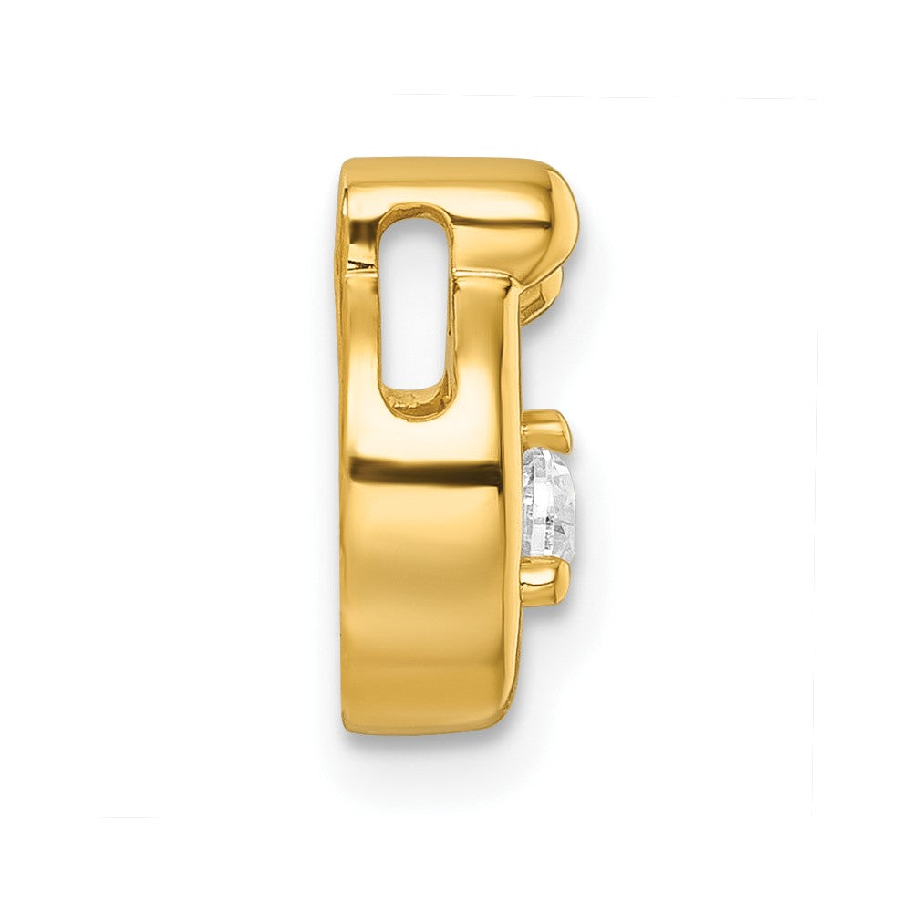 14K Gelbgold 3 Synthetisch Geburtsstein und Diamant. Mutter/child Kette Anhänger