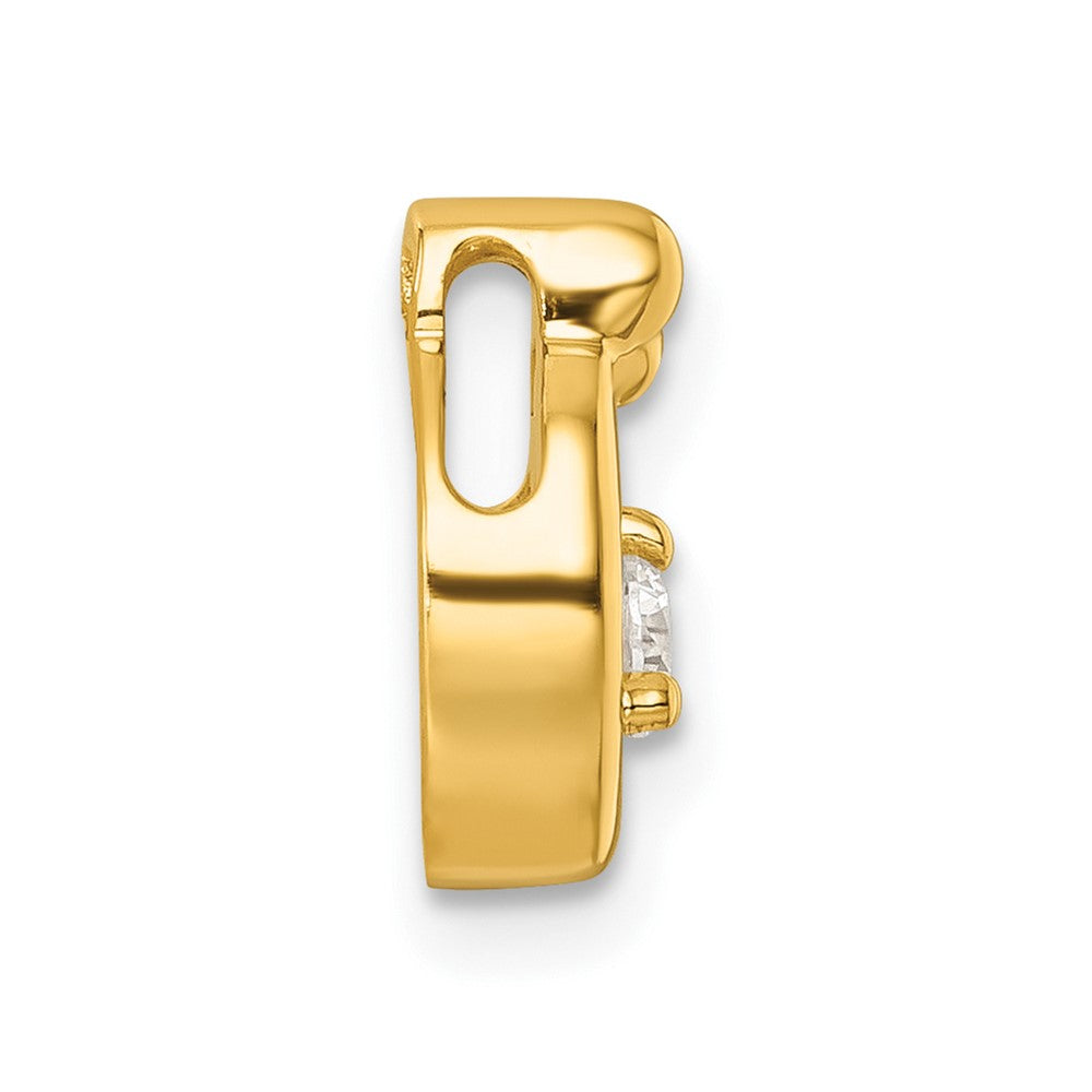 14K Gelbgold 4 Synthetisch Geburtsstein und Diamant. Mutter/child Kette Anhänger