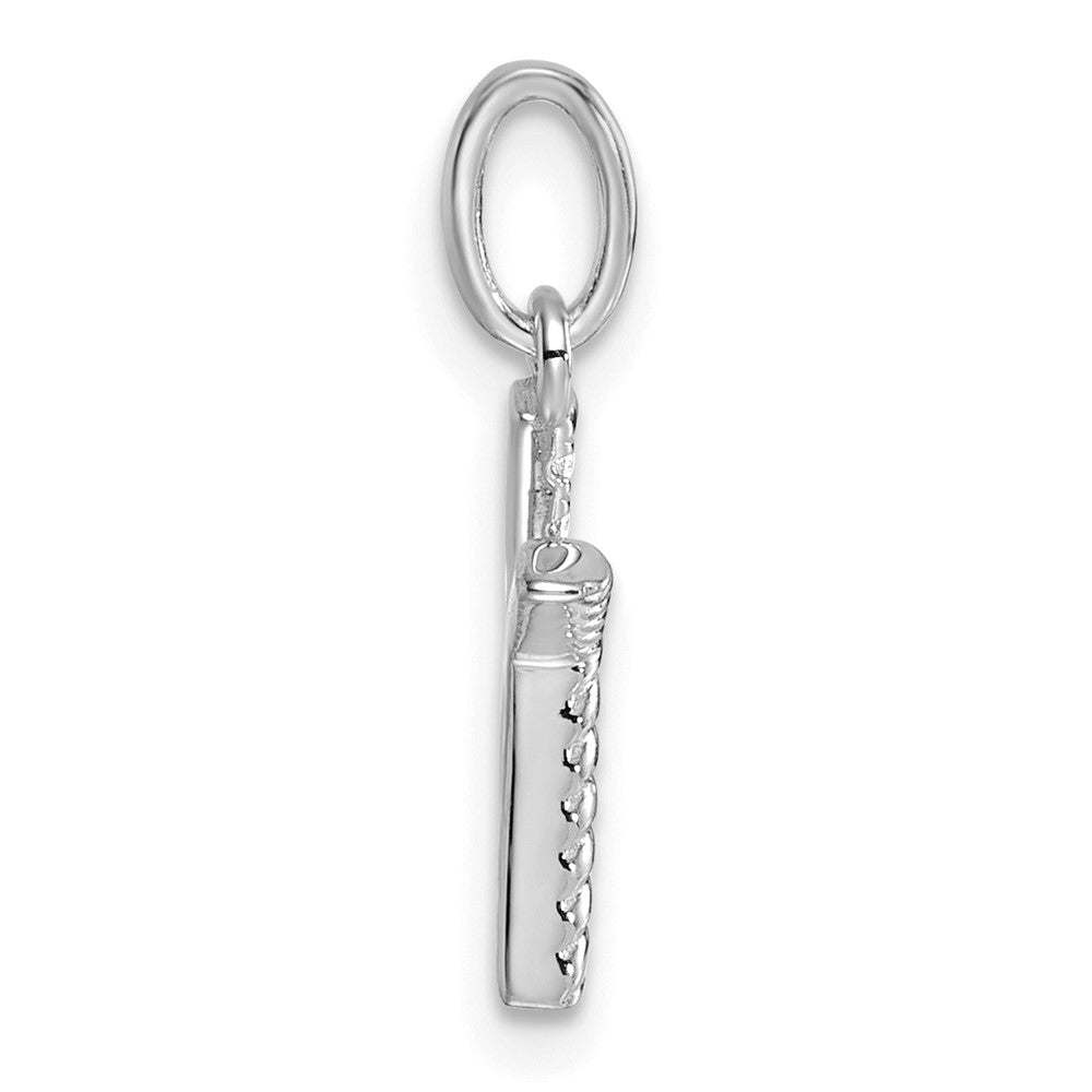 14K Weißgold Gedreht.05 Ct. Diamant Initiale K Charm