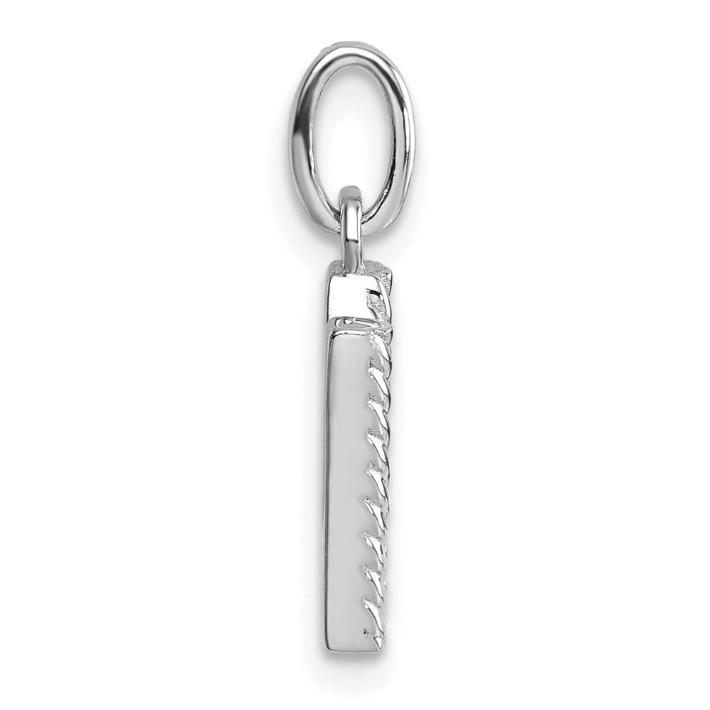14K Weißgold Gedreht.05 Ct. Diamant Initiale N Charm