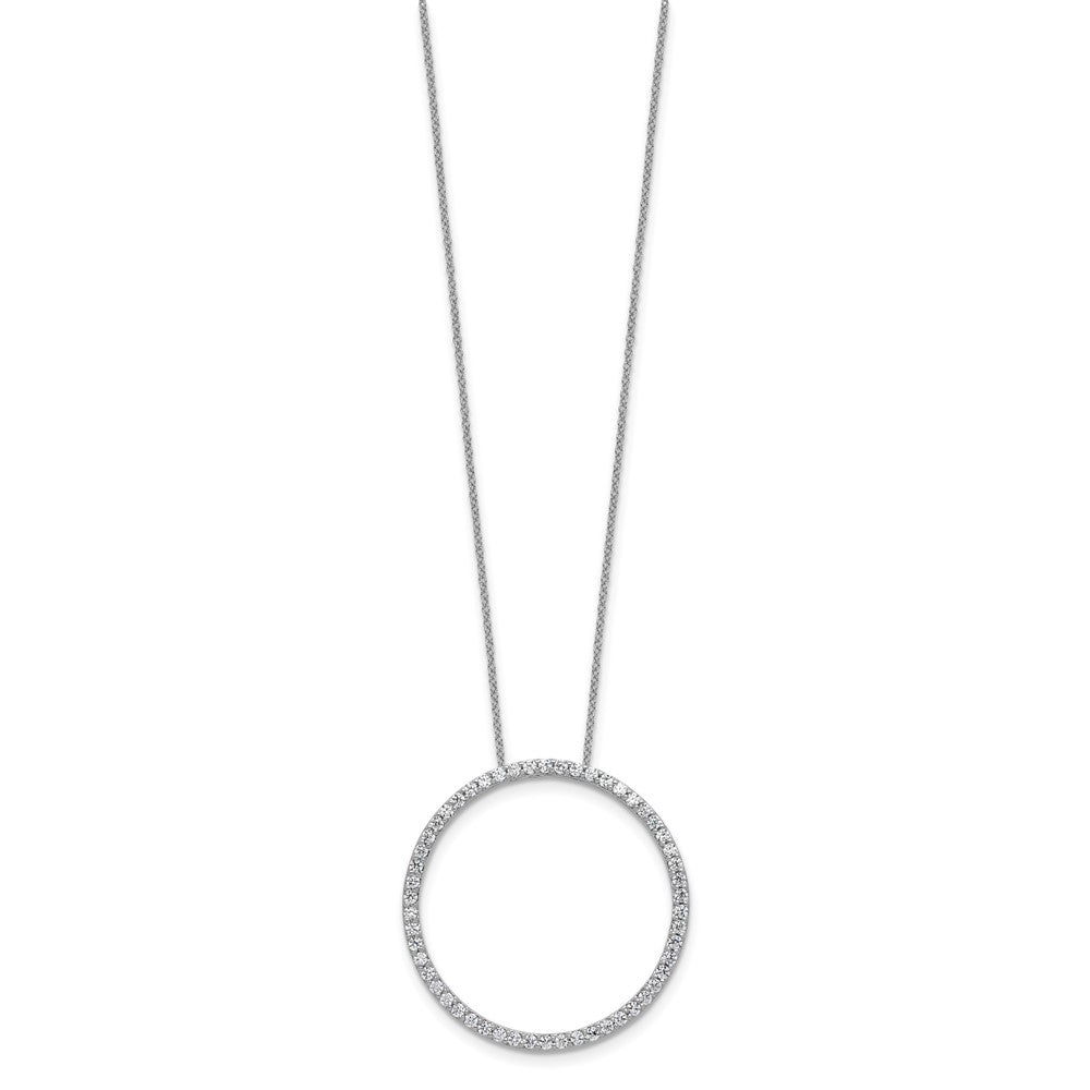 14K Weißgold True Origin 1 Karat Im Labor Gezüchtet Diamant Vs Def 18 Zoll Memoire Anhänger Halskette