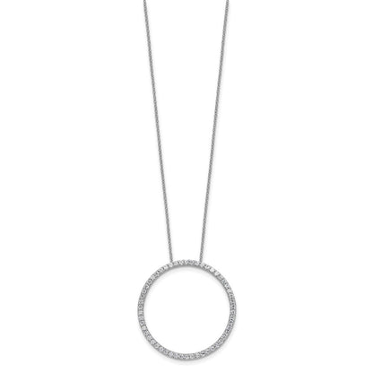 14K Weißgold True Origin 1 Karat Im Labor Gezüchtet Diamant Vs Def 18 Zoll Memoire Anhänger Halskette