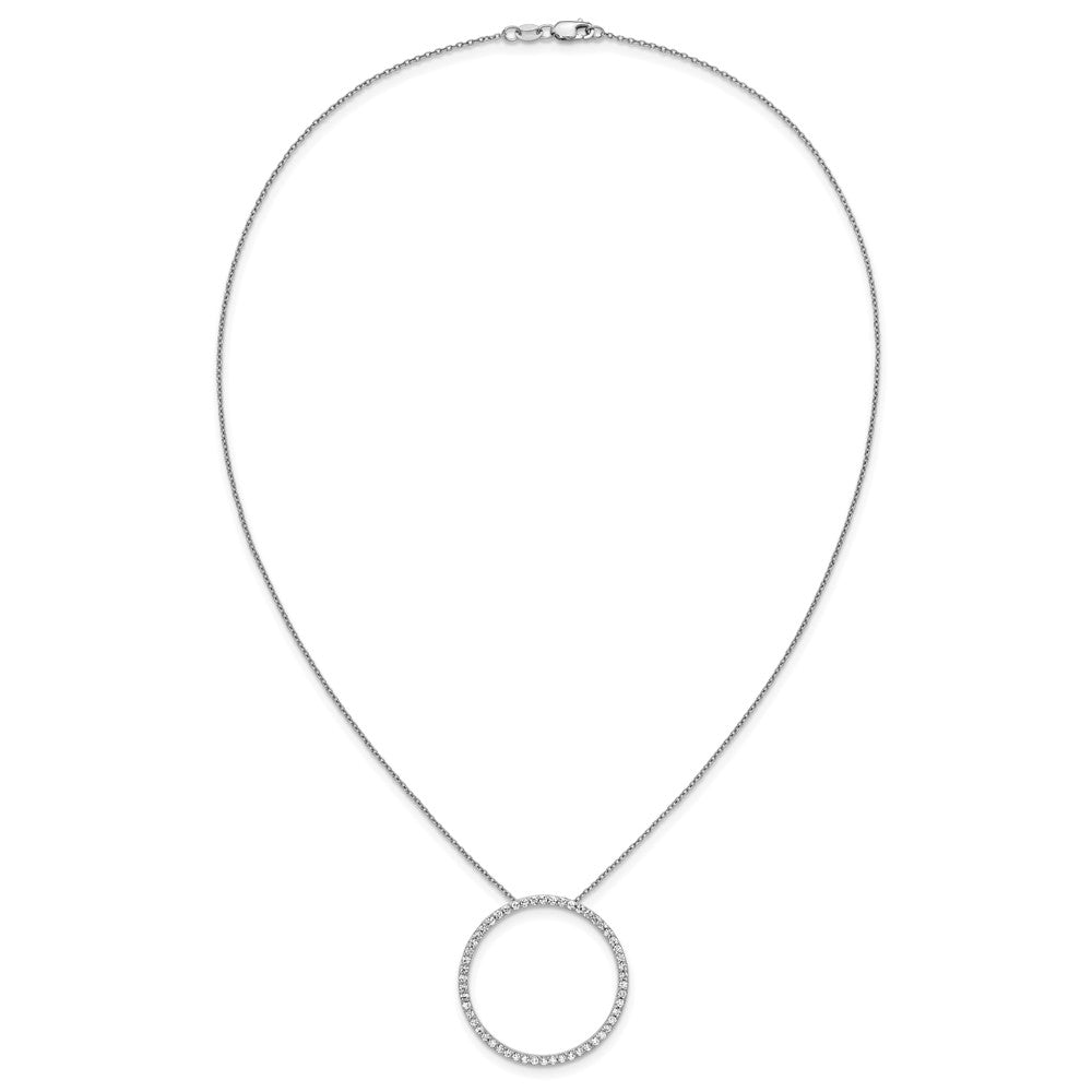 14K Weißgold True Origin 1 Karat Im Labor Gezüchtet Diamant Vs Def 18 Zoll Memoire Anhänger Halskette