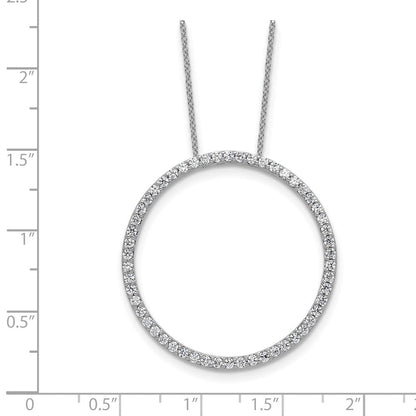 14K Weißgold True Origin 1 Karat Im Labor Gezüchtet Diamant Vs Def 18 Zoll Memoire Anhänger Halskette