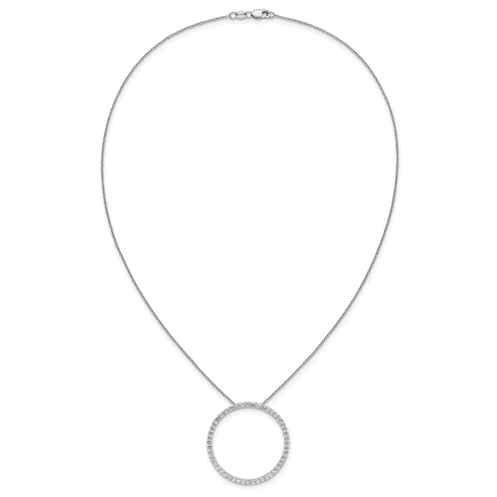 14K Weißgold True Origin 1 1/2 Karat Im Labor Gezüchtet Diamant Vs Def 18 Zoll Memoire Anhänger Halskette