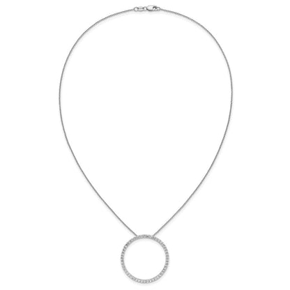14K Weißgold True Origin 1 1/2 Karat Im Labor Gezüchtet Diamant Vs Def 18 Zoll Memoire Anhänger Halskette