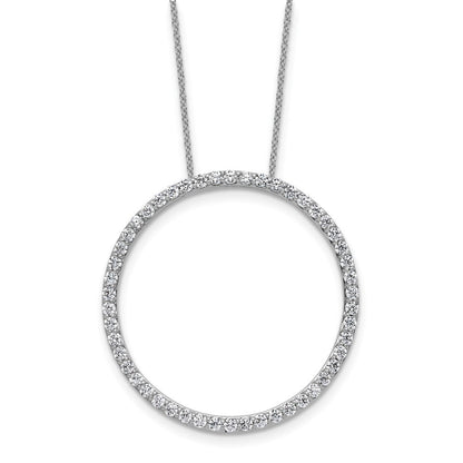 14K Weißgold True Origin 1 1/2 Karat Im Labor Gezüchtet Diamant Vs Def 18 Zoll Memoire Anhänger Halskette