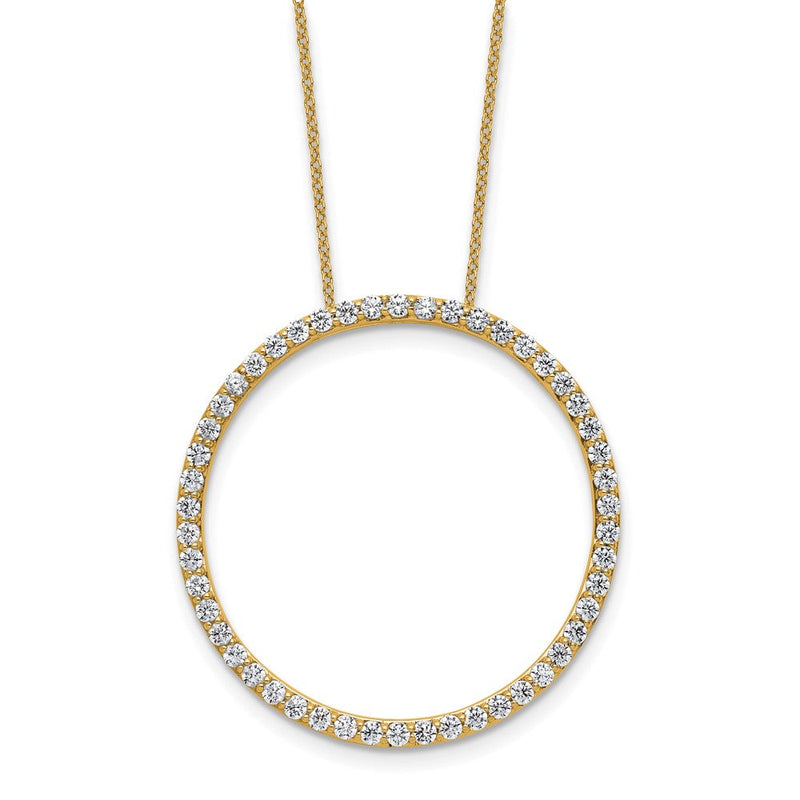 14K Gelbgold True Origin 1 1/2 Karat Im Labor Gezüchtet Diamant Vs Def 18 Zoll Memoire Anhänger Halskette