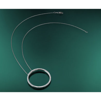 14K Weißgold True Origin 1 Karat Im Labor Gezüchtet Diamant Vs Def 18 Zoll Memoire Anhänger Halskette