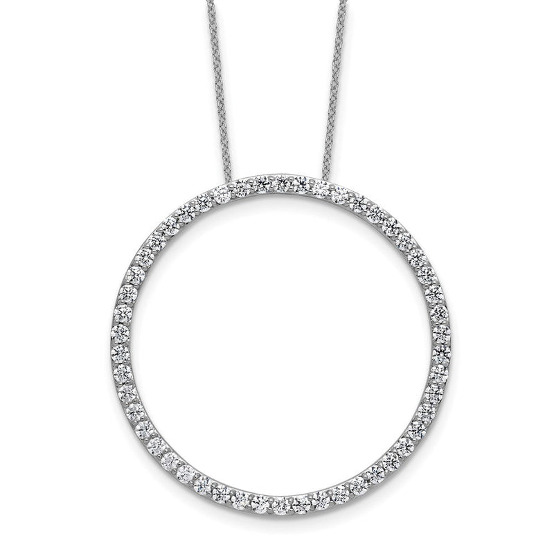 14K Weißgold True Origin 2 Karat Im Labor Gezüchtet Diamant Vs Def 18 Zoll Memoire Anhänger Halskette