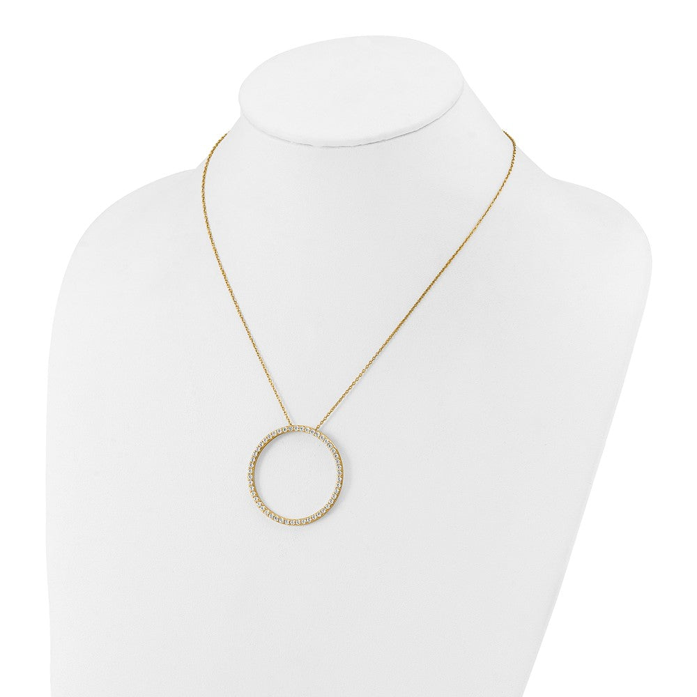 14K Gelbgold True Origin 2 Karat Im Labor Gezüchtet Diamant Vs Def 18 Zoll Memoire Anhänger Halskette