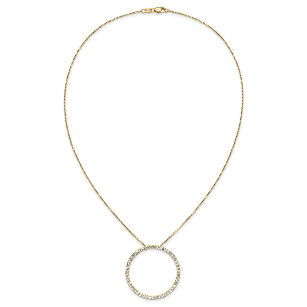 14K Gelbgold True Origin 2 Karat Im Labor Gezüchtet Diamant Vs Def 18 Zoll Memoire Anhänger Halskette