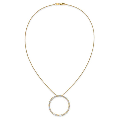 14K Gelbgold True Origin 2 Karat Im Labor Gezüchtet Diamant Vs Def 18 Zoll Memoire Anhänger Halskette