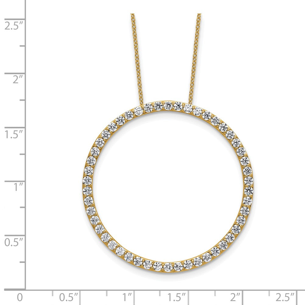 14K Gelbgold True Origin 2 Karat Im Labor Gezüchtet Diamant Vs Def 18 Zoll Memoire Anhänger Halskette