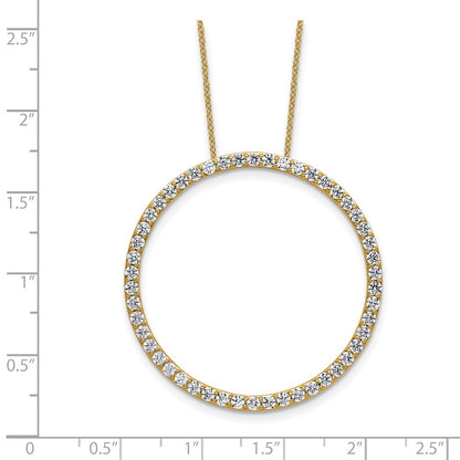 14K Gelbgold True Origin 2 Karat Im Labor Gezüchtet Diamant Vs Def 18 Zoll Memoire Anhänger Halskette