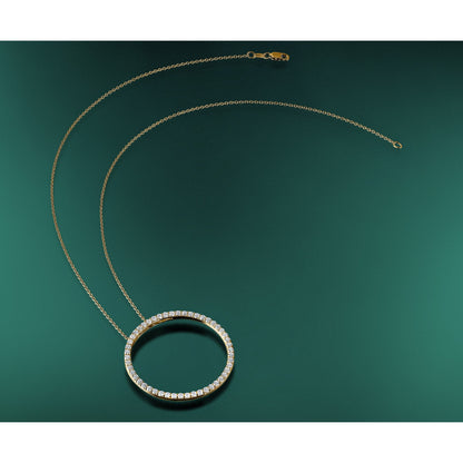 14K Gelbgold True Origin 2 Karat Im Labor Gezüchtet Diamant Vs Def 18 Zoll Memoire Anhänger Halskette