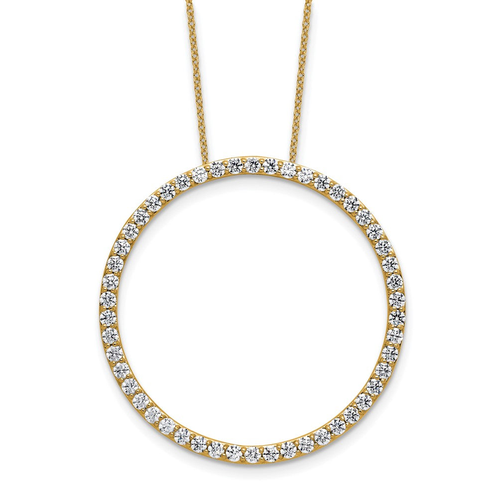 14K Gelbgold True Origin 2 Karat Im Labor Gezüchtet Diamant Vs Def 18 Zoll Memoire Anhänger Halskette