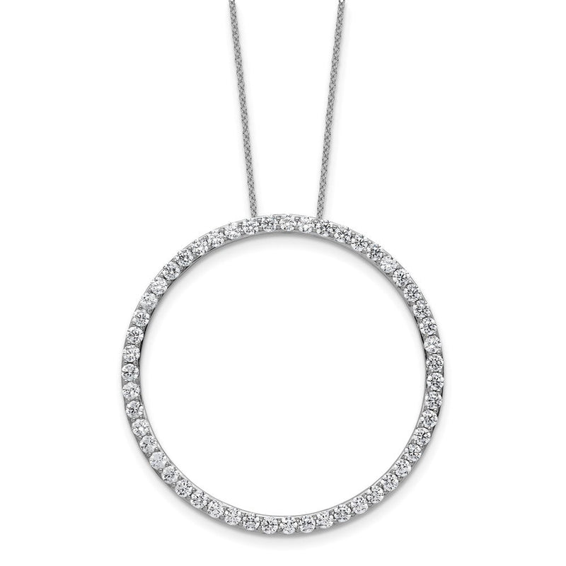 14K Weißgold True Origin 3 Karat Im Labor Gezüchtet Diamant Vs Def 18 Zoll Memoire Anhänger Halskette