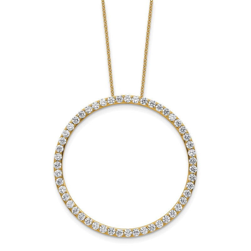 14K Gelbgold True Origin 3 Karat Im Labor Gezüchtet Diamant Vs Def 18 Zoll Memoire Anhänger Halskette