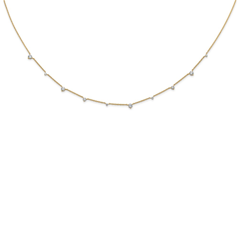 14K Gelbgold True Origin 2 1/10 Karat Im Labor Gezüchtet Diamant Vs Def Ten Station 16 Zoll Halskette