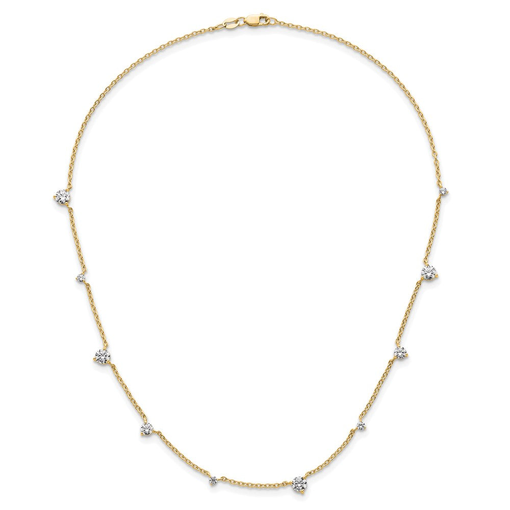 14K Gelbgold True Origin 2 1/10 Karat Im Labor Gezüchtet Diamant Vs Def Ten Station 16 Zoll Halskette