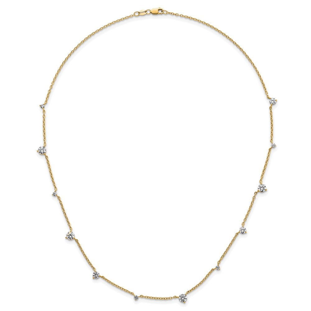 14K Gelbgold True Origin 2 3/8 Karat Im Labor Gezüchtet Diamant Vs Def Twelve Station 18 Zoll Halskette