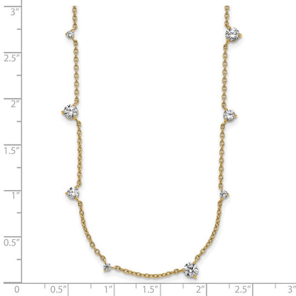 14K Gelbgold True Origin 2 3/8 Karat Im Labor Gezüchtet Diamant Vs Def Twelve Station 18 Zoll Halskette