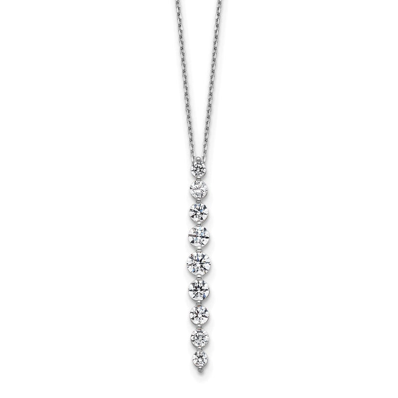 14K Weißgold True Origin 1 Karat Im Labor Gezüchtet Diamant Vs Def 18 Zoll Vertikal Anhänger Halskette
