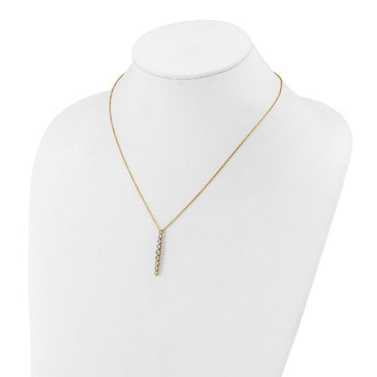 14K Gelbgold True Origin 1 Karat Im Labor Gezüchtet Diamant Vs Def 18 Zoll Vertikal Anhänger Halskette