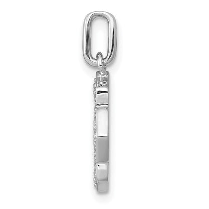 14K Weißgold 0,25 ct. Echter Diamant Fantasie-Kreuzanhänger