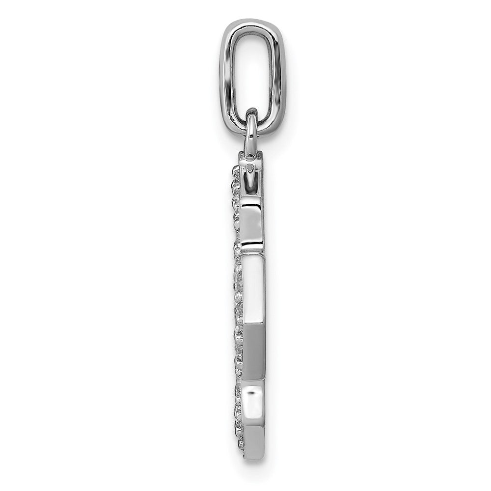 14k Weißgold Fancy-Anhänger mit 0,5 ct. echten Diamanten