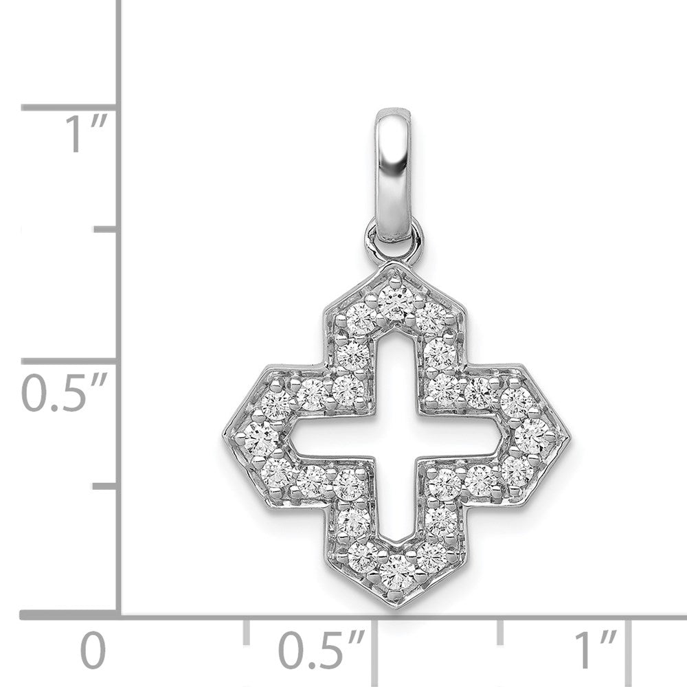 14k Weißgold Fancy-Anhänger mit 0,5 ct. echten Diamanten