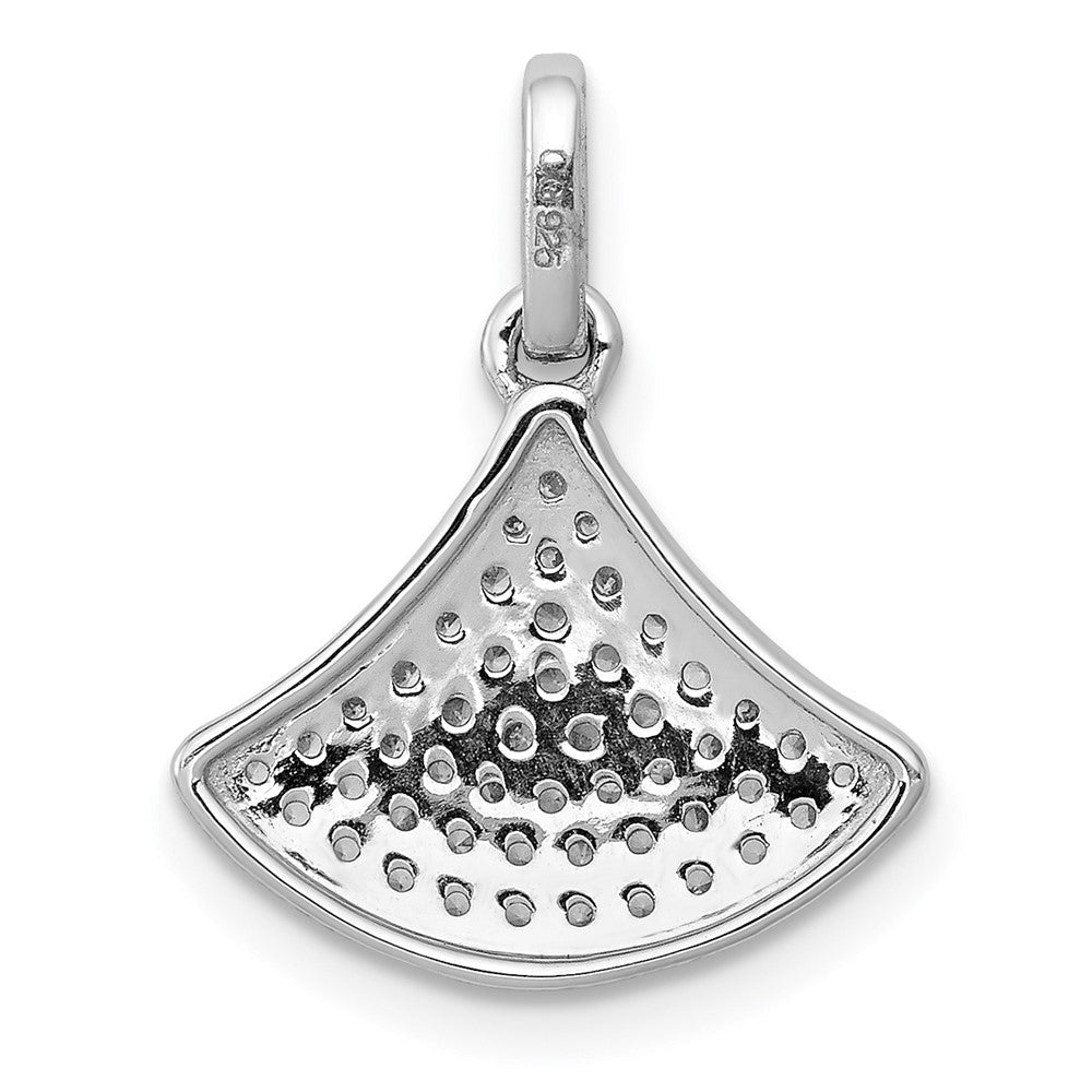 14K Weißgold Anhänger in Fächerform mit 0,25 ct. echten Diamanten