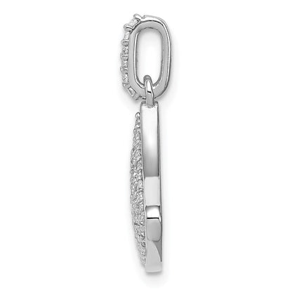 14K Weißgold Fancy-Anhänger mit 0,5 ct. echten Diamanten